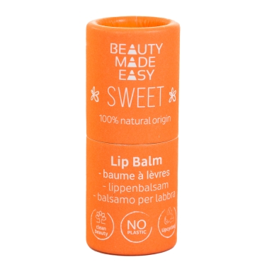 Balsam de buze zero plastic cu ceara de albine organica, Sweet, Beauty Made Easy, 5.5 g