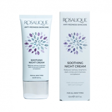 Crema de noapte calmanta, anti-roseata, rozacee, cuperculoza, eczeme, Rosalique, 50 ml